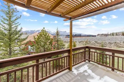 a balcony with a view of the mountains at Homey 3BR Near Lake Dillon with Mountain Views in Dillon