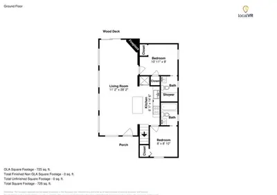 a floor plan of a house at 2BR Riverside Cabin Near Trails with Hot Tub Access in Breckenridge