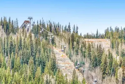 a hillside with trees and a ski lift at Red Hawk Townhomes 4 Bedroom - 200 Yards To Gondola! in Dillon