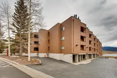a wooden building with people on top of it at 233 Marina Place in Dillon