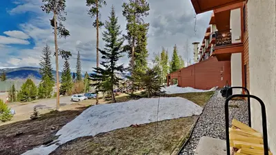 a pile of snow on the side of a building at CC102 Buffalo Village in Silverthorne