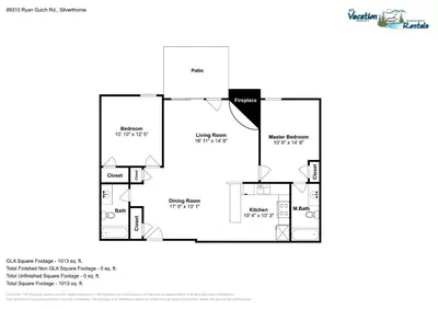 a floor plan of a house at CC102 Buffalo Village in Silverthorne