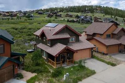 an aerial view of a home in a village at 2002 Lupine Lane in Tabernash