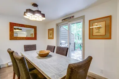 a dining room with a table and chairs at Hot Tub Family Gem 3 Mi to Frisco Nordic Center in Frisco