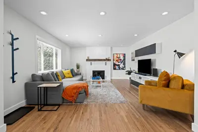 a living room with a couch and a tv at 6224 S Datura St in Littleton