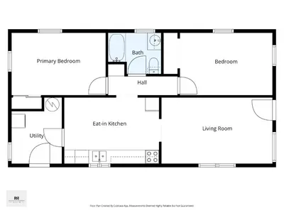 a floor plan of a house at Private Bungalow with Kids Playset in Denver