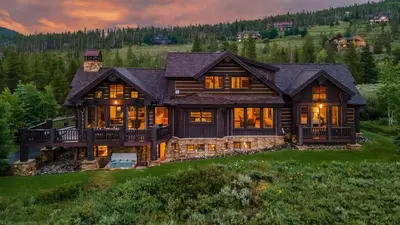 a house on a hill with a mountain at Monte Video in Breckenridge