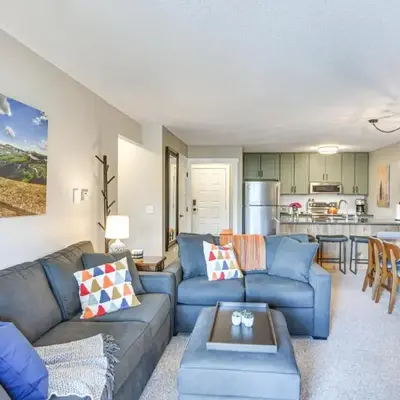 Elevated Fraser Condo with Mountain View and Amenities
