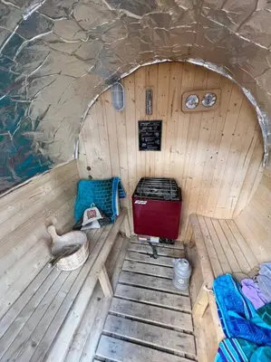 an inside view of a cabin in a boat at Luxury 3b-3b- Hot tub, Sauna, Personal Gym in Denver