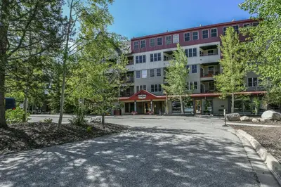 an empty street in front of a building at 8231 Silver Mill condo in Keystone