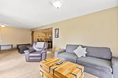 a living room with two couches and a coffee table at Rocky Mountain Escape with Vista View - Wildernest in Silverthorne