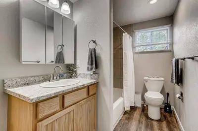a bathroom with a sink and a toilet at Close to Denver & Golden - Perfect for Groups in Arvada