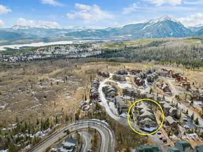 an aerial view of a resort in the mountains at 2BR Condo - Ideal Hub for Year-Round Fun in Silverthorne