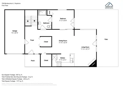 a floor plan of a house at Ski Tip Ranch 8749 by SummitCove Lodging in Keystone