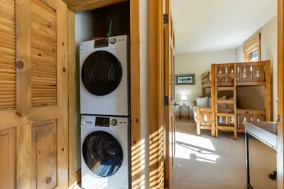a washer and dryer in a room at 6554 Settlers Creek townhouse in Keystone