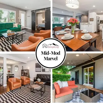 Mid-Mod Marvel Central Game RmWet Bar Patio