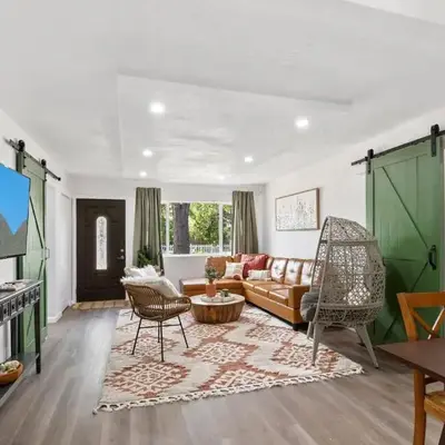 Modern Family Home Rooftop Patio Game Room