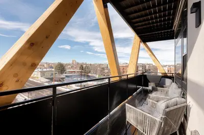 a view from the balcony of a building at Serenity in Style | Espadin LoHi in Denver