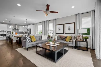 a living room with a couch and a table at Ouray Street - Commerce City in Henderson