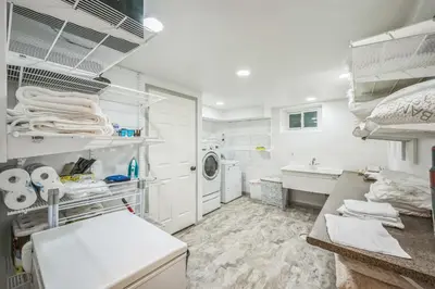 a white laundry room with a washer and dryer at Bright & Cozy House Centennial Littleton 3 Bed 3 Bath in Centennial