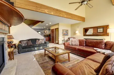a living room with a couch and a table at A2 Marina Park 3Br 3,5Ba condo in Frisco