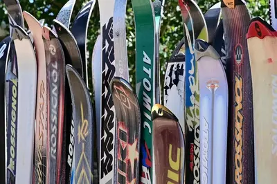 a bunch of surfboards lined up in a row at Luxury Modern Tiny Home in Downtown Fraser in Fraser
