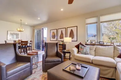 a living room with a couch and chairs at Sail Lofts 101 condo in Dillon