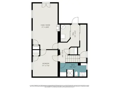 a floor plan of a house at Secret Garden Retreat in Park Hill in Denver