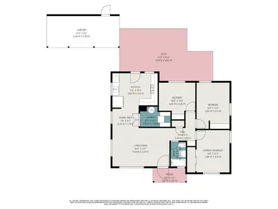 a floor plan of a house at The Funky Flamingo - HOT TUB - BBQ - Fire Pit in Arvada