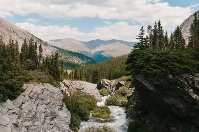 a view of a mountain valley with a river at Woodbridge Inn Getaway: Pet Friendly, Mountain Views in Frisco