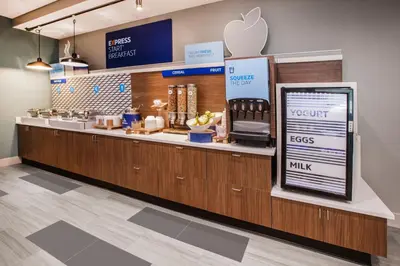 an apple store with a counter with an appleasteryasteryasteryasteryasteryasteryastery at Holiday Inn Express & Suites Golden by IHG in Golden
