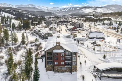 an aerial view of a ski resort in the snow at 3 Mi to Winter Park Resort Mtn-View Haven! in Winter Park