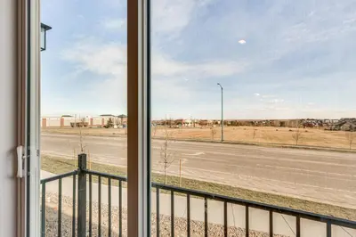 a view from a window of an empty street at Hike, Bike and More Superior Home 3 Mi to Parks! in Superior