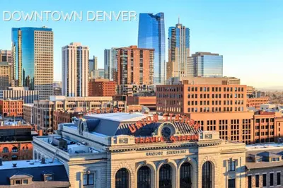 a view of a large building in a city at Central Denver Hangout with Huge Backyard in Denver