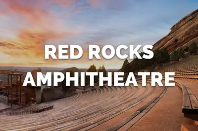 a picture of a train station with the words red rocks earthquake at Private Chic 2 Bathroom 10 min to Downtown With Fast Wifi in Denver