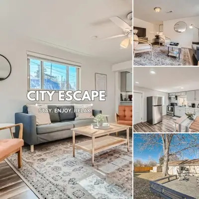 a collage of photos of a city escape apartment at Sleeps 10 And Pet Friendly Home In Denver Near Red Rocks in Denver