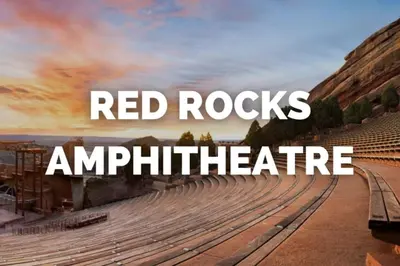 a picture of a train station with the words red rocks earthquake at Ultra Luxury Loft With A Fireplace In The Rooftop In RiNo in Denver