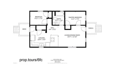 a plan of a floor plan of a house at Charming Cowboy Bunkhouse in Denver in Denver