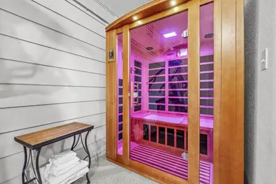 a door to a sauna with a table at 180 S Hoyt in Lakewood
