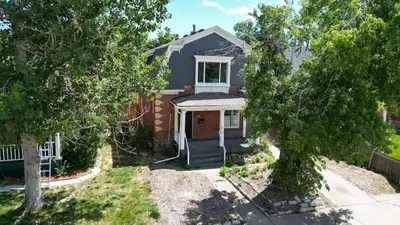 an aerial view of a house at Spooky Victorian Family house with four bedrooms central to downtown in Denver
