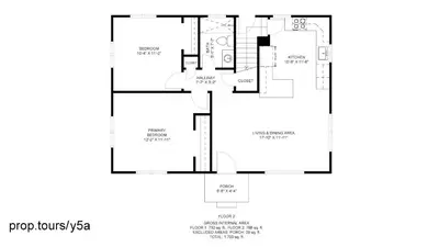 a floor plan of a house at Awesome Two Bedroom Family Upper Unit in Denver in Denver