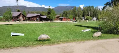 a park with rocks in the middle of a field at Colorado Cabin Adventure in Grand Lake