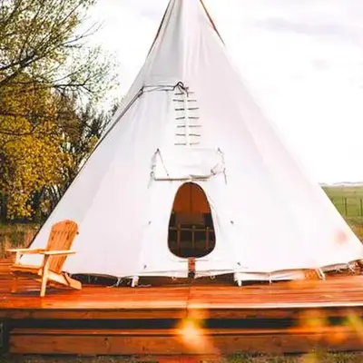 Cozy and Authentic Tipi Rental on Working Horse Ranch near Denver