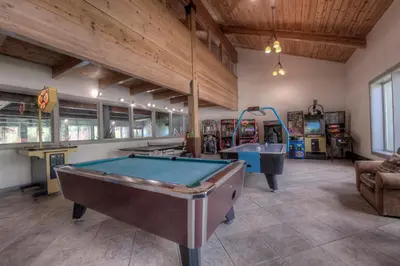 a billiard room with a pool table in it at Perfect Getaway Cabin with Nearby Hike&Bike Trails in Breckenridge