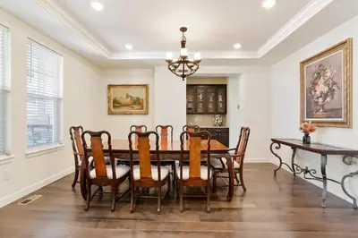 a dining room with a table and chairs at Spacious Luxury Retreat Near Boulder & Denver in Superior