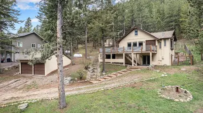 a house in the woods with a yard at Cedar Ridge Sanctuary Rocky Mtn Natl Park in Lyons