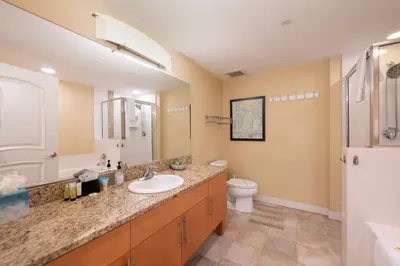 a bathroom with a sink and a toilet at Fraser Crossing 3423 Ski In Ski Out Winter Park Resort in Winter Park