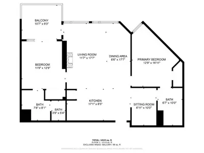 a floor plan of a house at Timber Fox 3309 Downtown Condo - Beautiful Fireplace in Winter Park