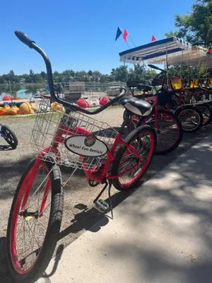 a group of bikes parked next to each other at The Urban Roost I A Rustic City Escape in Denver