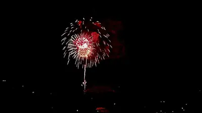 a firework exploding in the night sky at Lula in Grand Lake